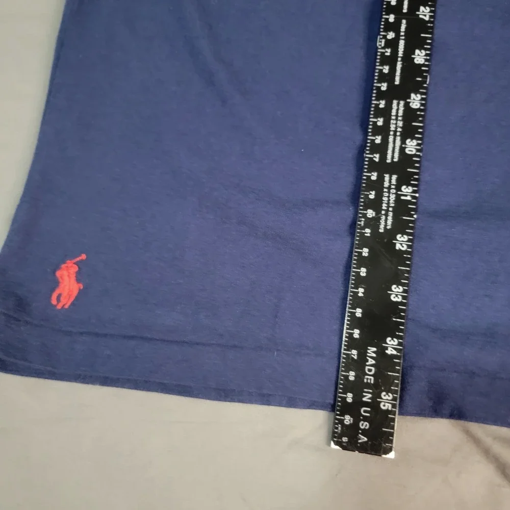 Polo Ralph Lauren Shirt Men's 2XLT Blue Big & Tall Short Sleeve Big Pony Paint
